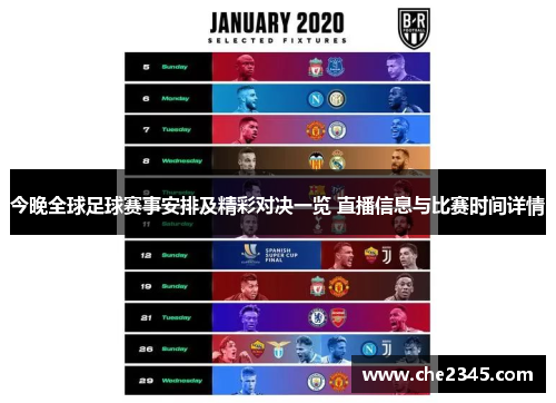 今晚全球足球赛事安排及精彩对决一览 直播信息与比赛时间详情